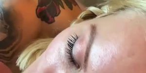 inked blonde wife gets anal creampie I found her at meetxx.com