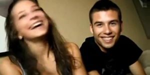 young spanish couple fucking on camera