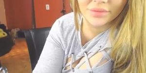 Sexy latina with big boobs masturbates on webcam