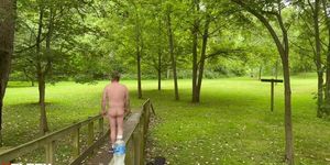 Naked in park