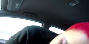 sucking bbc in car