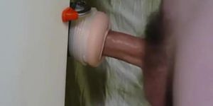 Fleshlight fuck with twitching orgasm