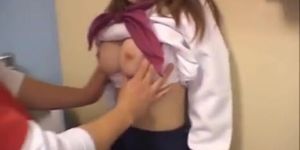 Asian schoolgirl swallows dick in stunning blowjob
