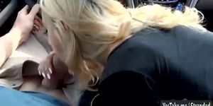Tight amateur blonde teen Uma Jolie fucked in the car