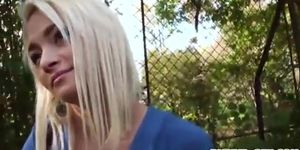 Amateur blonde Czech girl Alive Bell slammed for cash