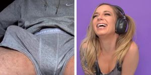 SHEREACTS - Is she A Size Queen-  Solo big dick jerking off - Reaction