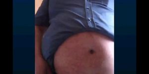 turkish grandpa shows his beautiful cock and balls