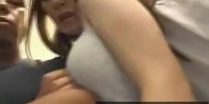 Big boob asian girl fingered on train