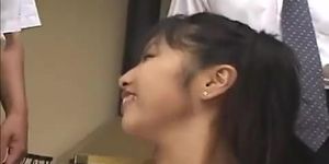 Cute Japanese teen cant keep her hands of ...