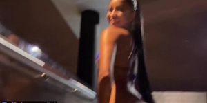 THAI SWINGER - Colombian teen amateur with a big ass POV blowjob and fucked on a balcony