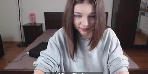 UwUI play with tits and pussy Deep throat drooling and masturbation