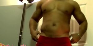 JOE SCHMOE VIDEOS - Muscular black amateur Rocco masturbates solo and cums