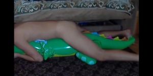 Big inflatable alligator humping cum