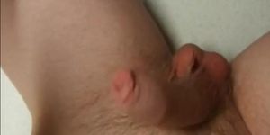 lad playing with his uncut cock - nice long foreskin
