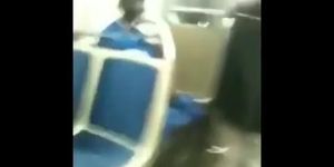 horny woman gives random teen a bj on public train while his friend films him