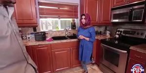 Sexy middle Eastern housekeeper with massive boobs gets creampied