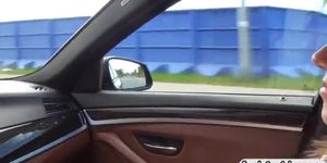Foxy Di anal stuffed in a car outdoor