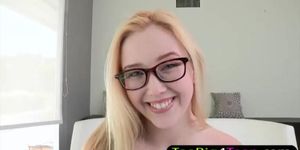 Nerdy Samantha Rone fucked by big cock