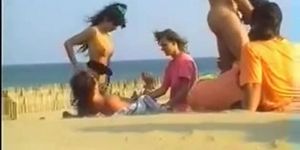 Swinger outdoor beach group-poke ! Public lovemaking! Part II