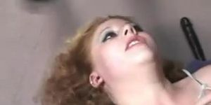 Ashley Compels Wooly Twatted Redhead Virgin Into Assfuck