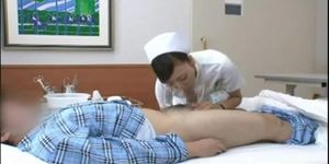 Wild Japanese nurse railing a patient