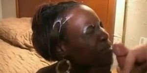 BadAss Black Girl Facial Cumshot Jizz Shot Cumpilation