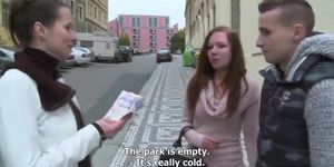 Czech swingers pay amateur couple for sex in the park