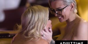 ADULT TIME   Lucky Guy Serves Up Cock In WILD THREESOME WITH STEPMOMS Kenzie Taylor And Caitlin Bell (Codey Steele)