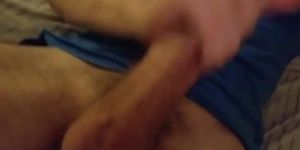 Jerking Off My Thick 20 Year Old Throbbing Cock