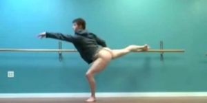 Male ballet practice without tights