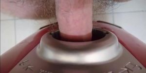 The vacuum cleaner hole and cumshot inside