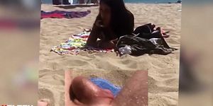 Direct Exposing Cock On The Beach