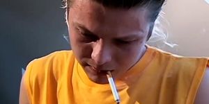 BOYS-SMOKING - Bad boy Stone smokes his favorite cigars while masturbating (AliceMoonstone )