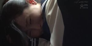 Japanese so cute teen on bus