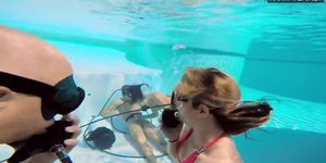 Eva Sasalka and Jason being watched underwater while fucking