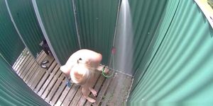 Czech Big Boobs Blonde Spied In Public Shower Cabin_Hq