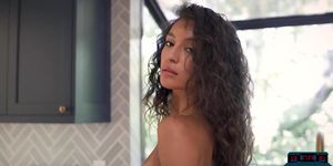 Hot ass latina model Kyrah shows off her sexy tanlines when she got naked