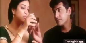 Desi sexy and juicy woman in a red saree getting fucked by servant (Sexy bhabhi)