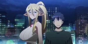 dude gets sick and his harem hoes use their boobies to make him better (Monster Girls ep8)