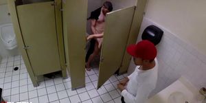 not too subtle public bathroom sex