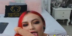 Red Hair Woman Uses Her Vibrator To Cum