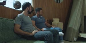 Beau Butler comforts Mason Lear in a very sensual way