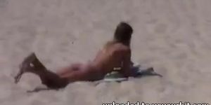 Nudist girl not shy about posing nude at the beach