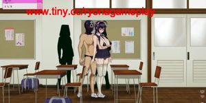 cute girl having sex with a man in college in breeding log 2d hentai game