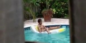 Cute Teen Spied in the Pool