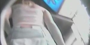 Seductive and horny girl underskirt voyeur street candid video