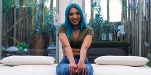 Beverly Blue Hair Latina Casting 1080p - Beverly Blue