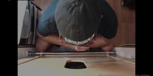 GLORYHOLE HOOKUPS - Gloryhole mature DILF tugging POV dick during blowjob