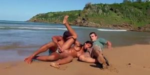 ajx threesome latin beach brazil