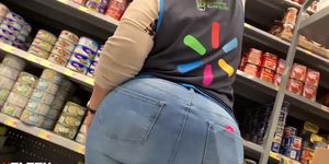 Cum On Huge Big Booty Latina Walmart Worker